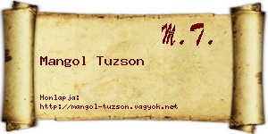 Mangol Tuzson névjegykártya